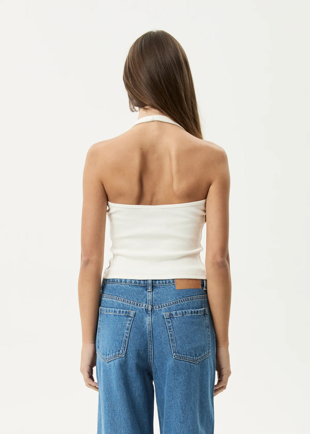 Afends Basis Rib Halter - White