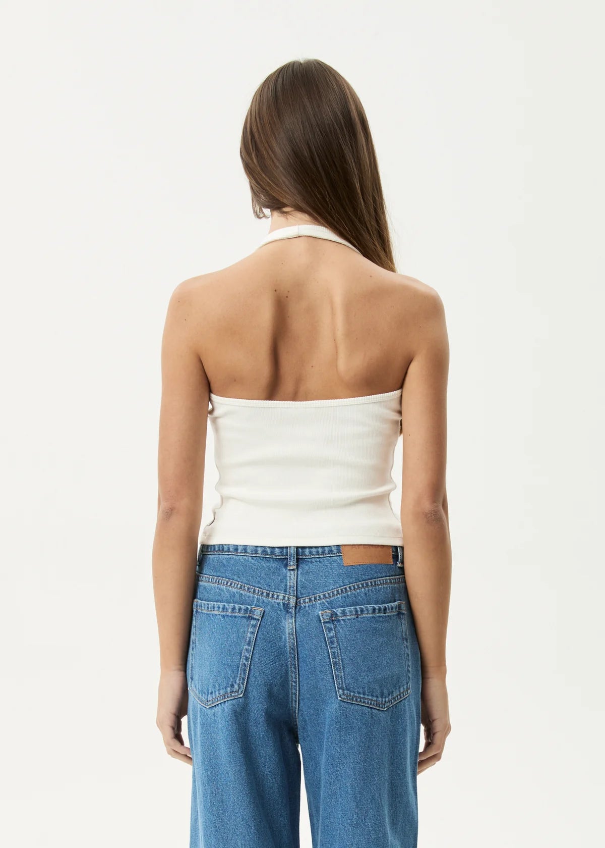 Afends Basis Rib Halter - White