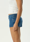 Afends Dallas Low Rise Denim Shorts - Authentic Blue