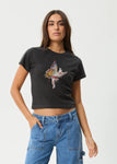 Afends Pixie Baby Tee - Stone Black