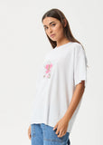 Afends Butterfluer Oversized Tee - White