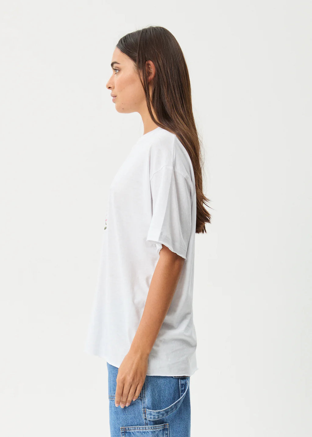Afends Butterfluer Oversized Tee White