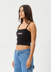 Afends Frolic Rib Singlet - Black