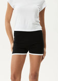 Afends Set Fire Knit Short - Black / White