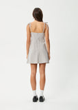 Afends Drew Seersucker Mini Dress - Taupe Check