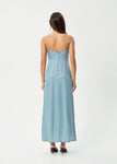 Afends Delia Cupro Maxi Dress - Ether Blue