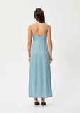 Afends Delia Cupro Maxi Dress - Ether Blue