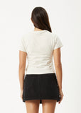 Afends Karlee Recycled Baby Tee Moonbeam