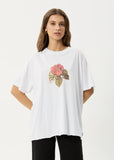 Afends Wildflower Hemp Oversized T-Shirt White