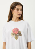 Afends Wildflower Hemp Oversized T-Shirt White
