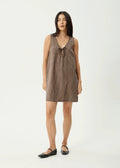 Afends Hometown Michi Recycled Mini Dress Coffee