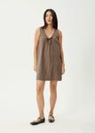 Afends Hometown Michi Recycled Mini Dress Coffee