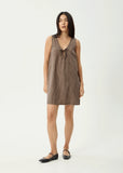 Afends Hometown Michi Recycled Mini Dress Coffee