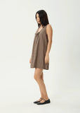 Afends Hometown Michi Recycled Mini Dress Coffee