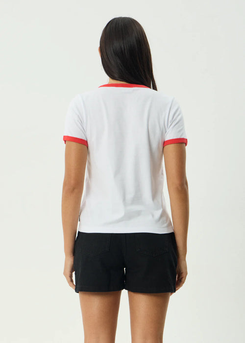 Afends Abiza Recycled Ringer Tee - White