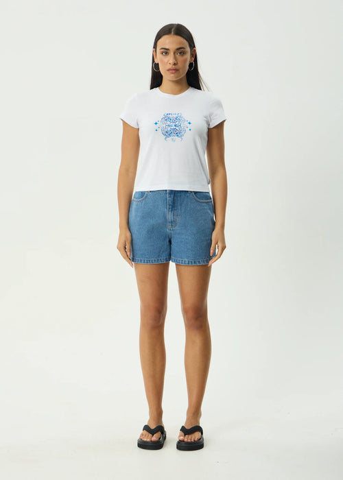 Afends Tropic Of Cancer Recycled Baby Tee - White