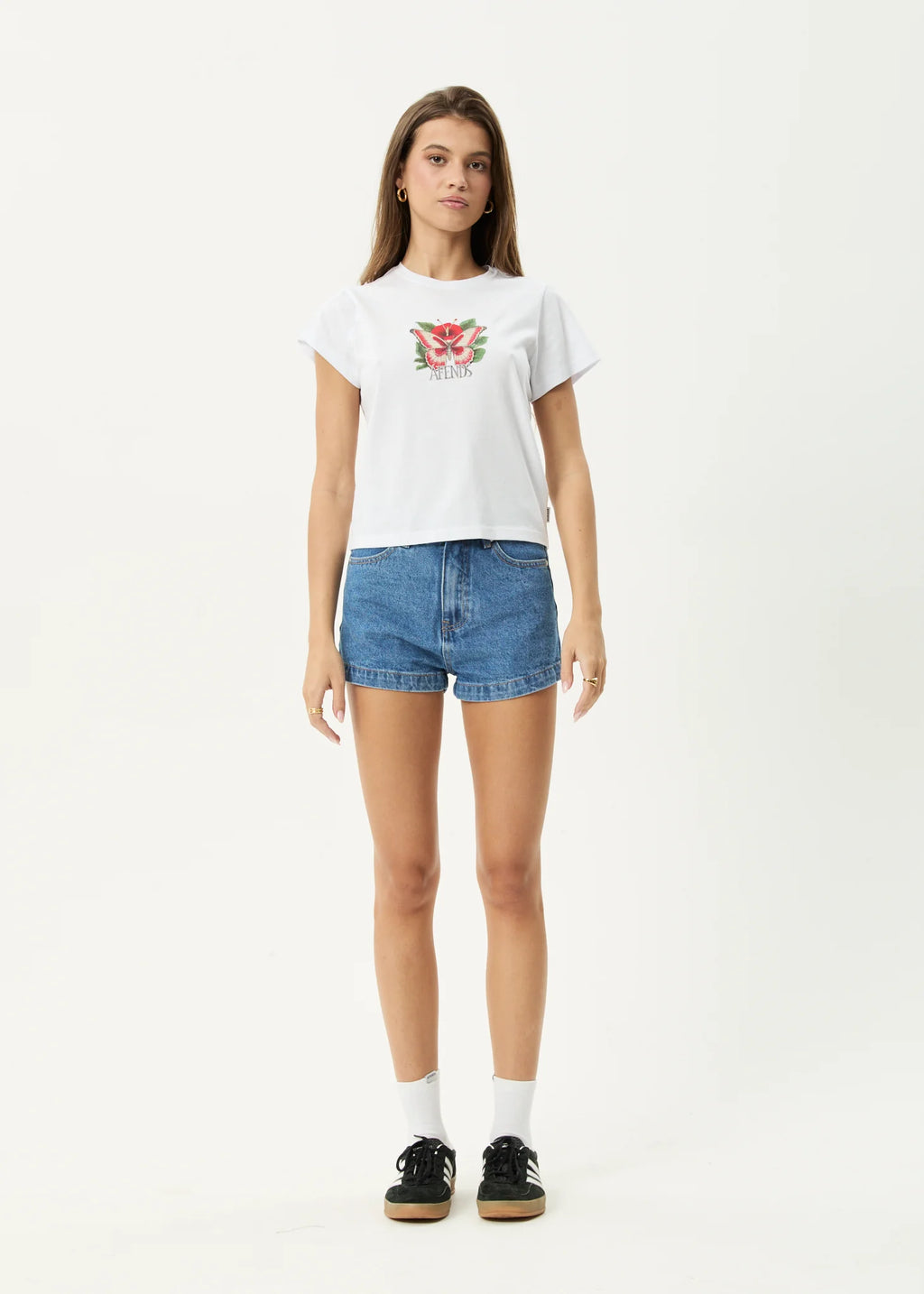 Afends Metamorphosis Recycled Baby Tee - White