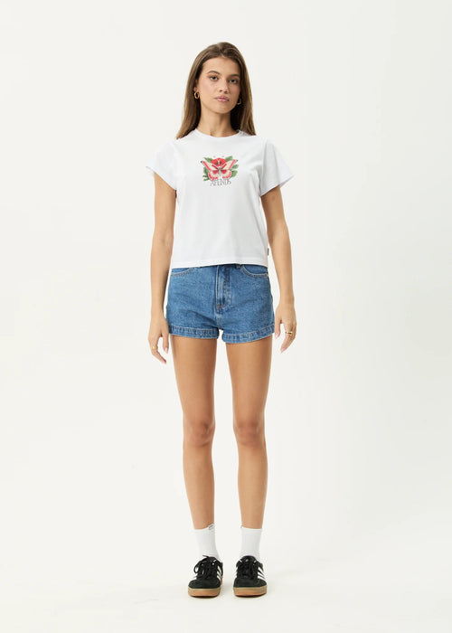 Afends Metamorphosis Recycled Baby Tee - White