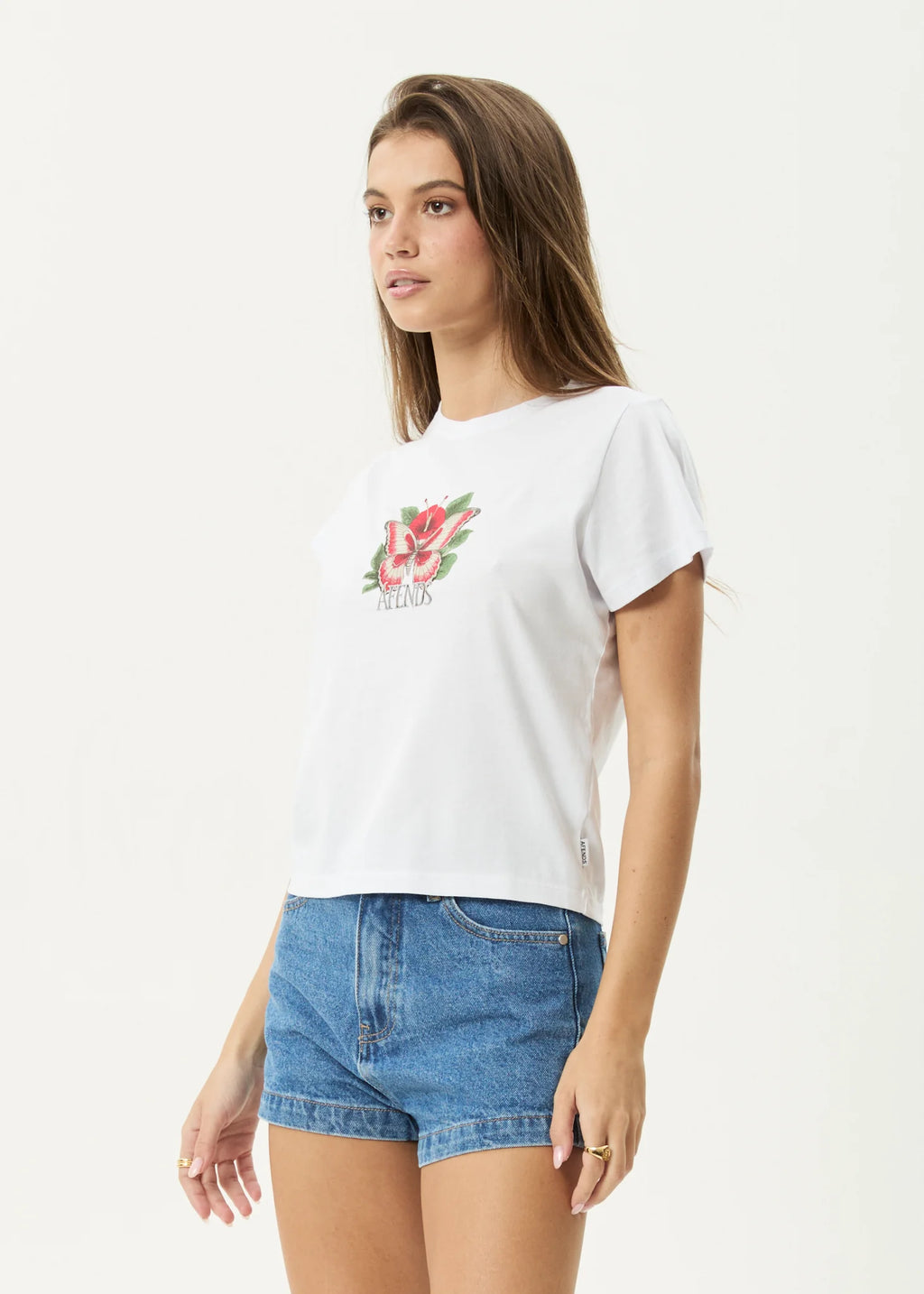 Afends Metamorphosis Recycled Baby Tee - White