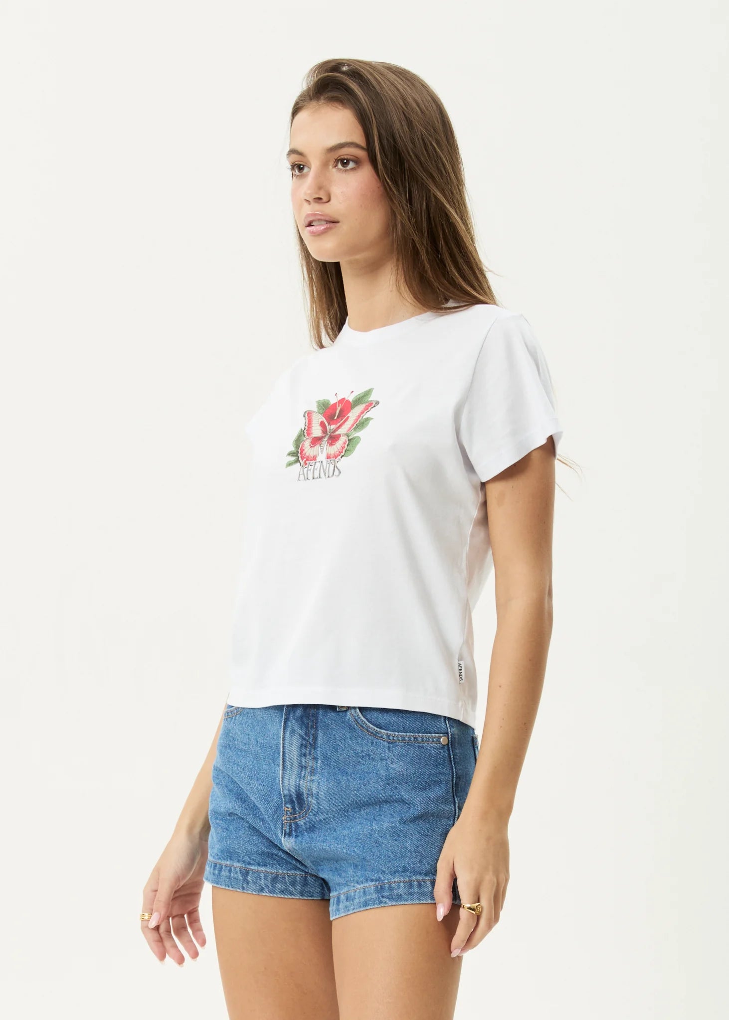 Afends Metamorphosis Recycled Baby Tee - White