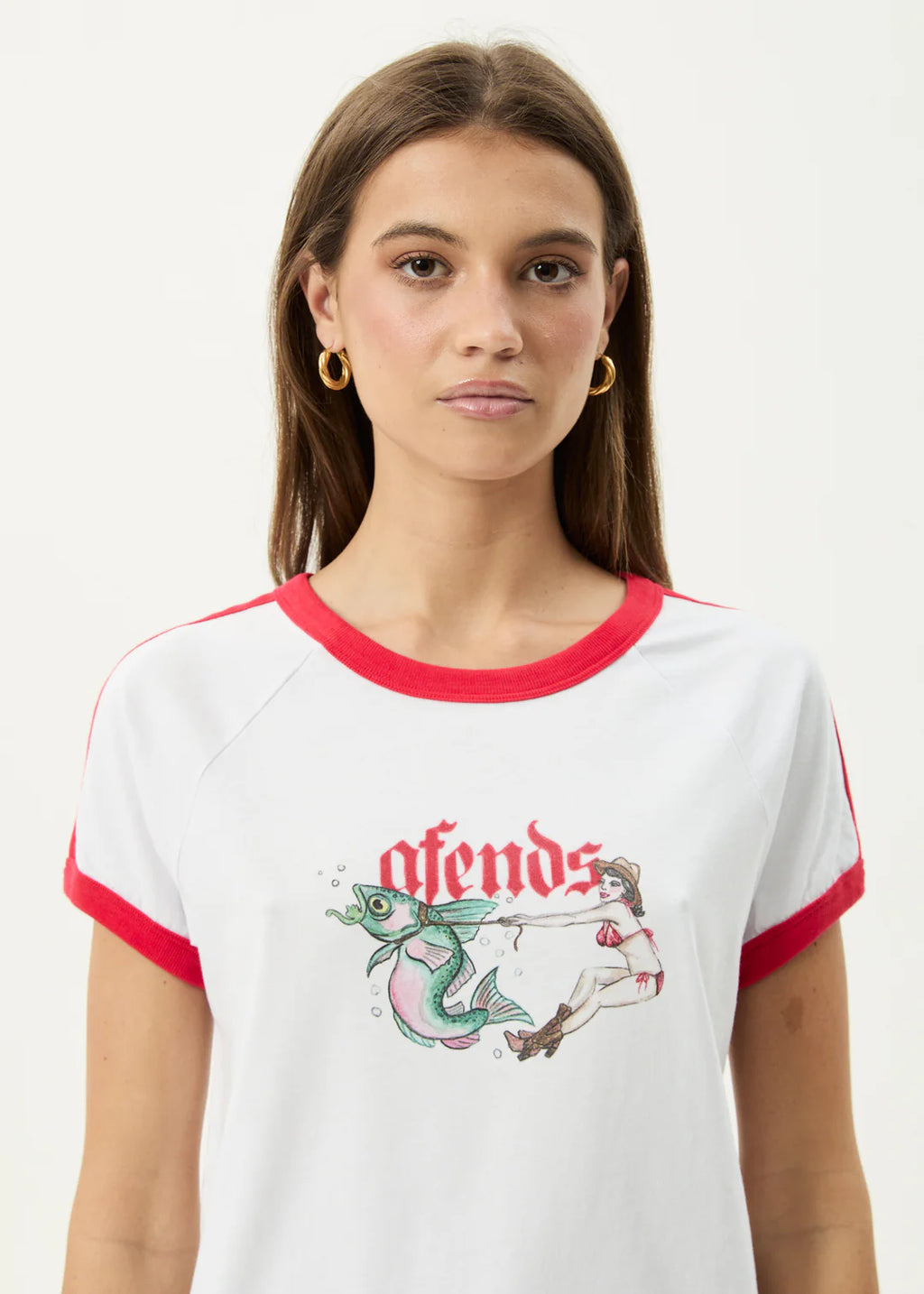 Afends Catch And Release Recycled Raglan Tee - White
