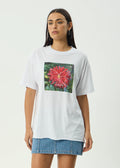 Afends Open Up Recycled Oversized Tee White / Black