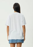Afends Open Up Recycled Oversized Tee - White / Black
