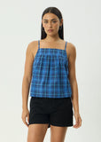 Afends Camden Organic Seersucker Cami Top - Marina Check