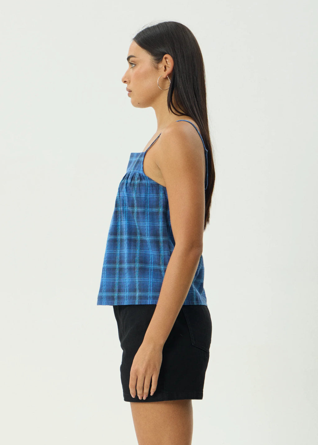 Afends Camden Organic Seersucker Cami Top - Marina Check
