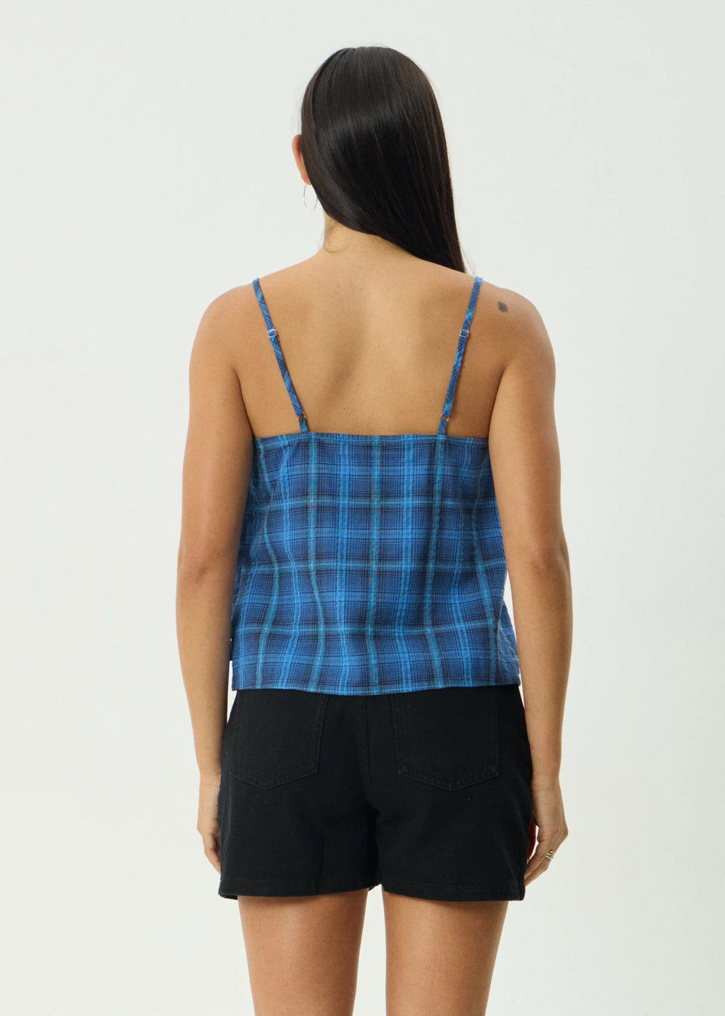 Afends Camden Organic Seersucker Cami Top - Marina Check