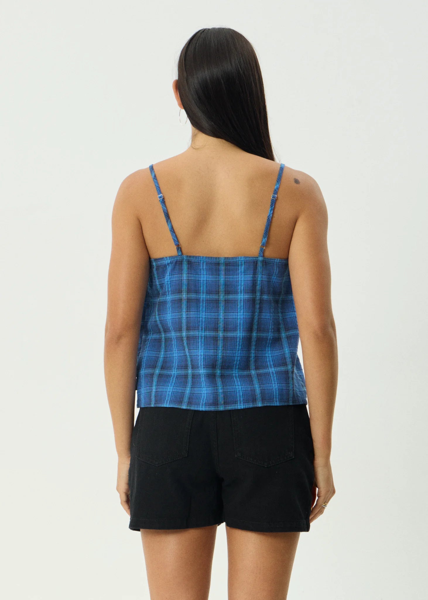 Afends Camden Organic Seersucker Cami Top - Marina Check