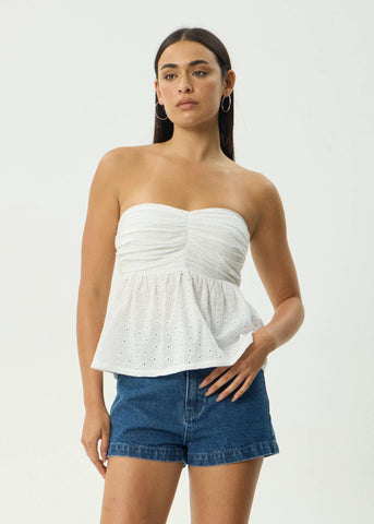 Afends Kindred Strapless Top - White
