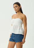 Afends Kindred Strapless Top - White