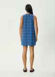 Afends Camden Organic Seersucker Mini Dress - Marina Check