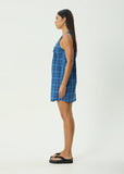 Afends Camden Organic Seersucker Mini Dress - Marina Check