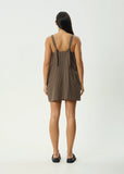 Afends Cyrus Recycled Mini Dress - Coffee Stripe
