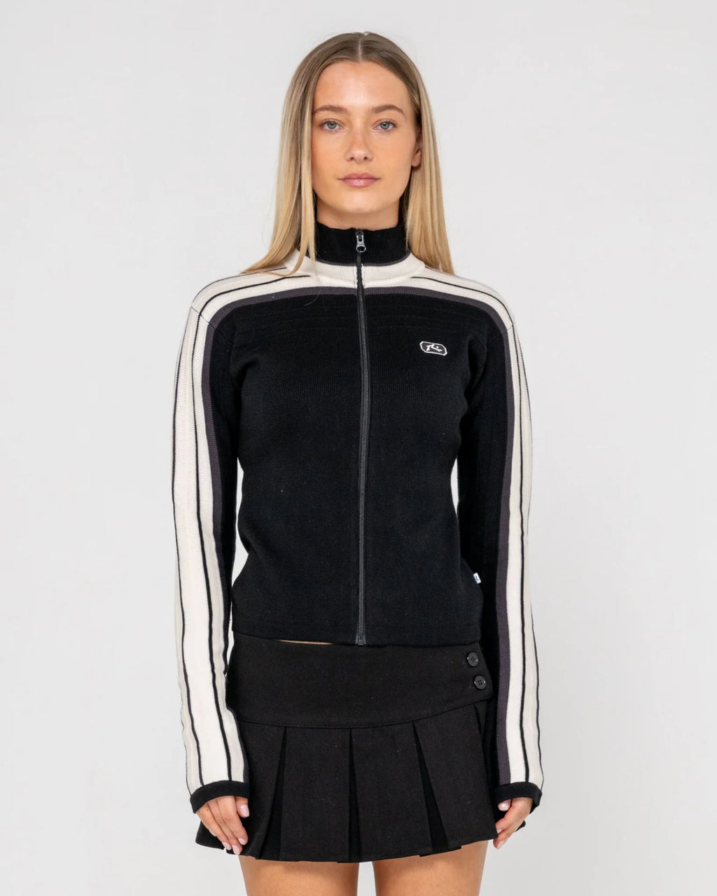 Rusty Daddy Gb Fitted Zip Through Knit