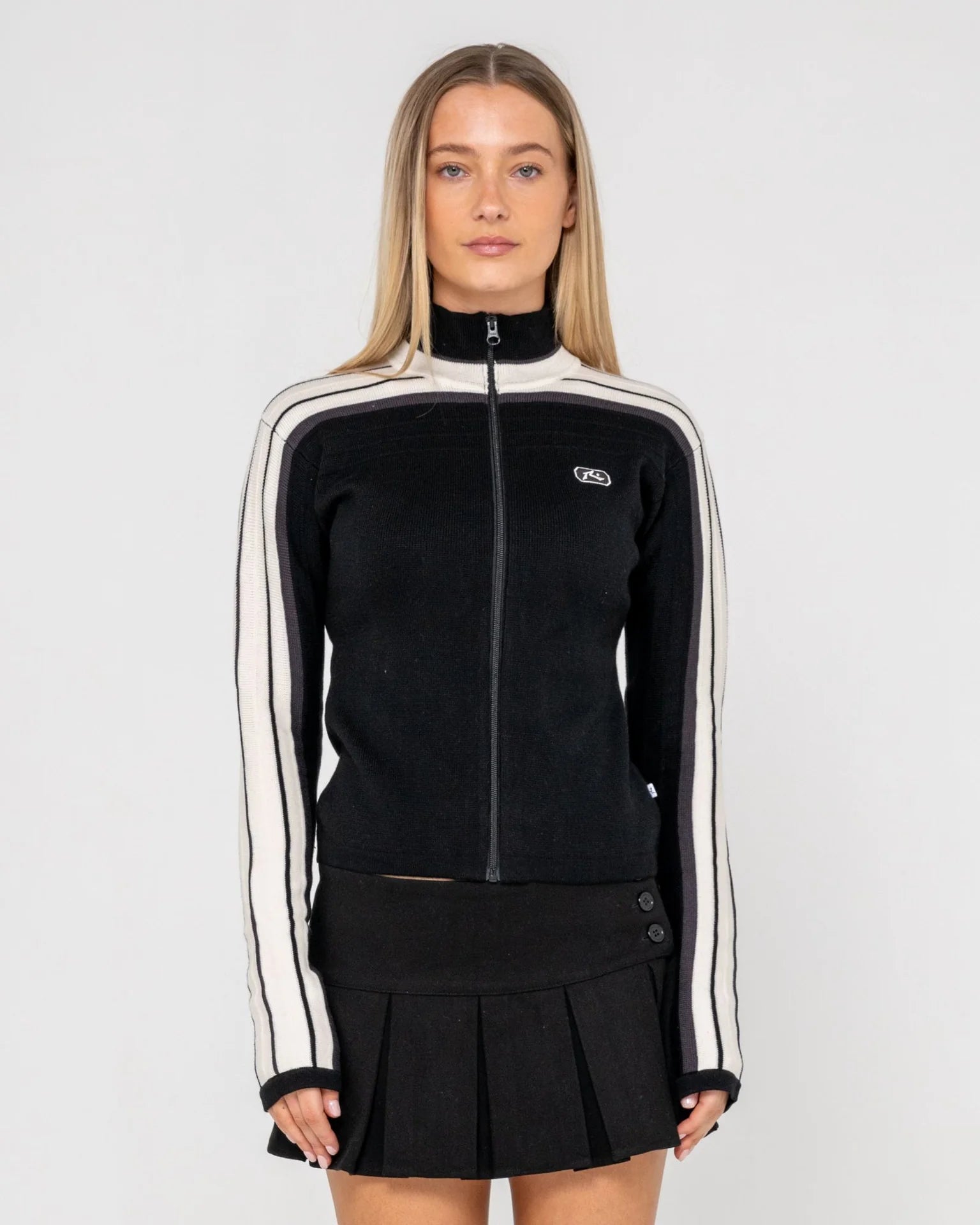 Rusty Daddy Gb Fitted Zip Through Knit