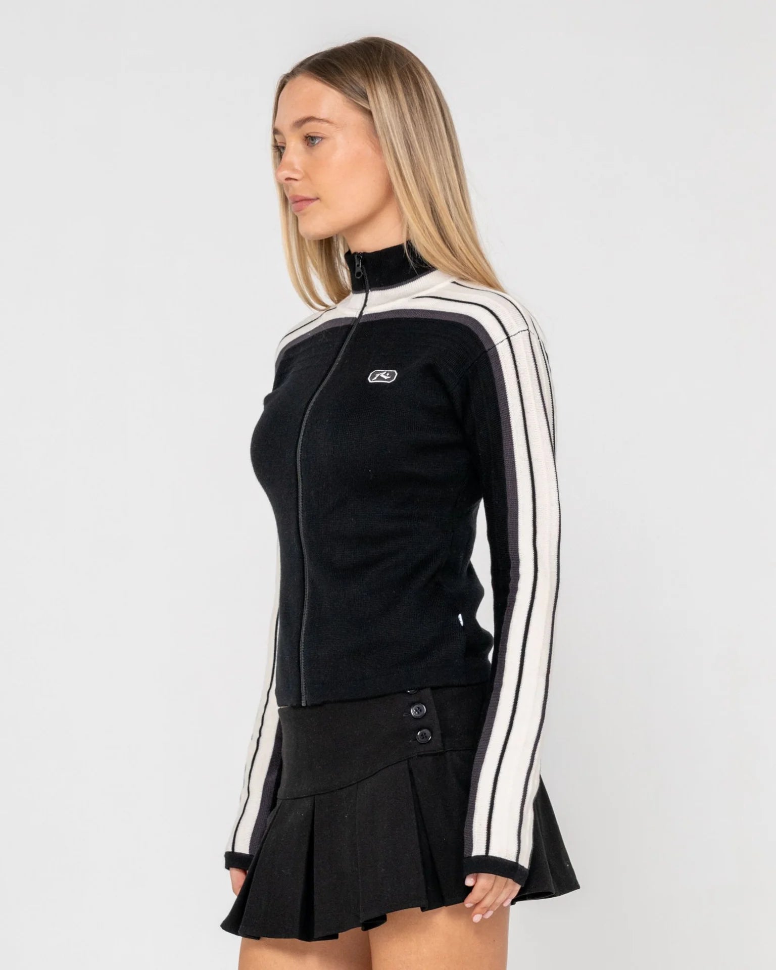 Rusty Daddy Gb Fitted Zip Through Knit