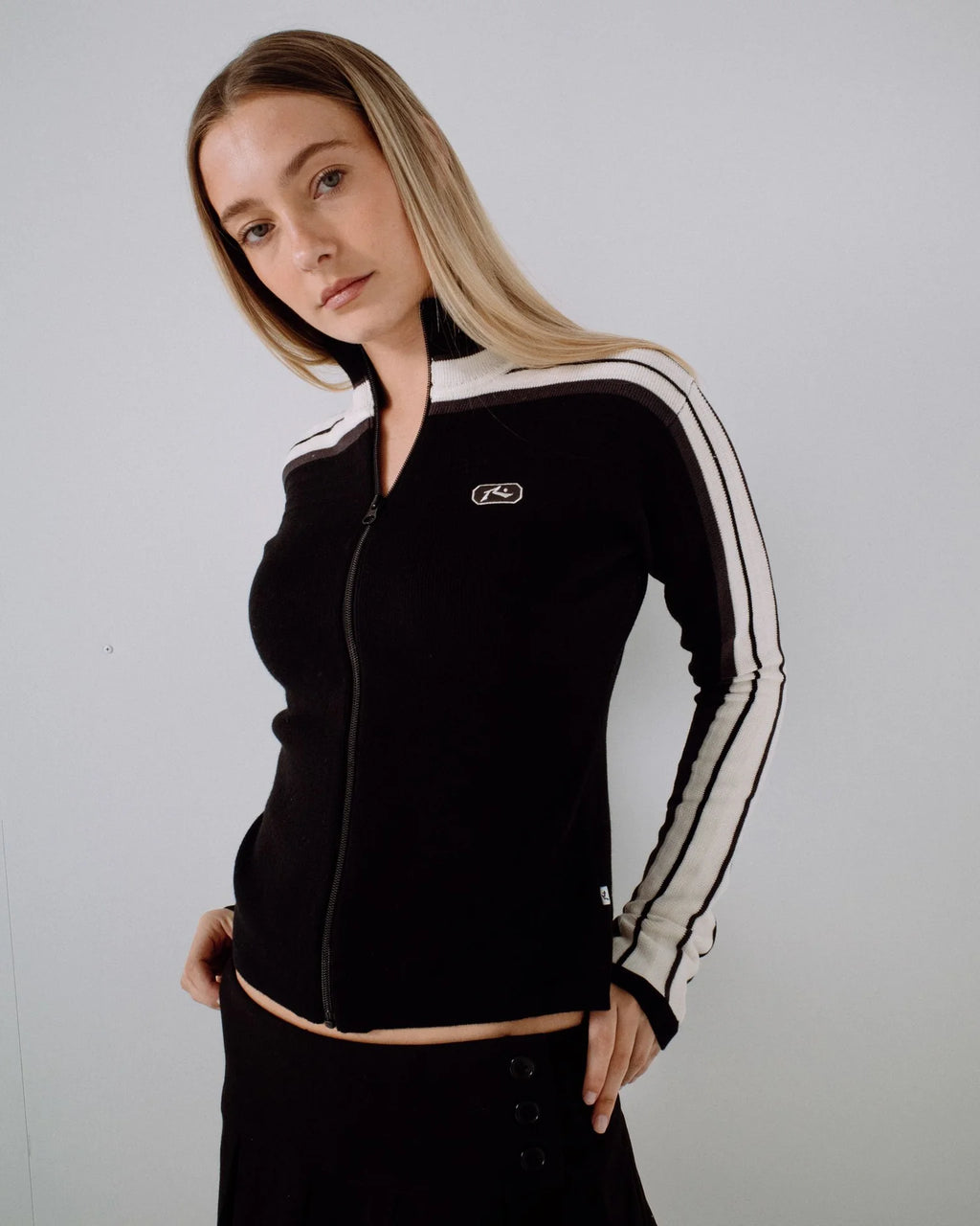 Rusty Daddy Gb Fitted Zip Through Knit
