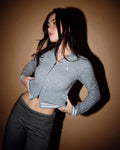 Rusty Devil Girl Knitted Zip Through Hood