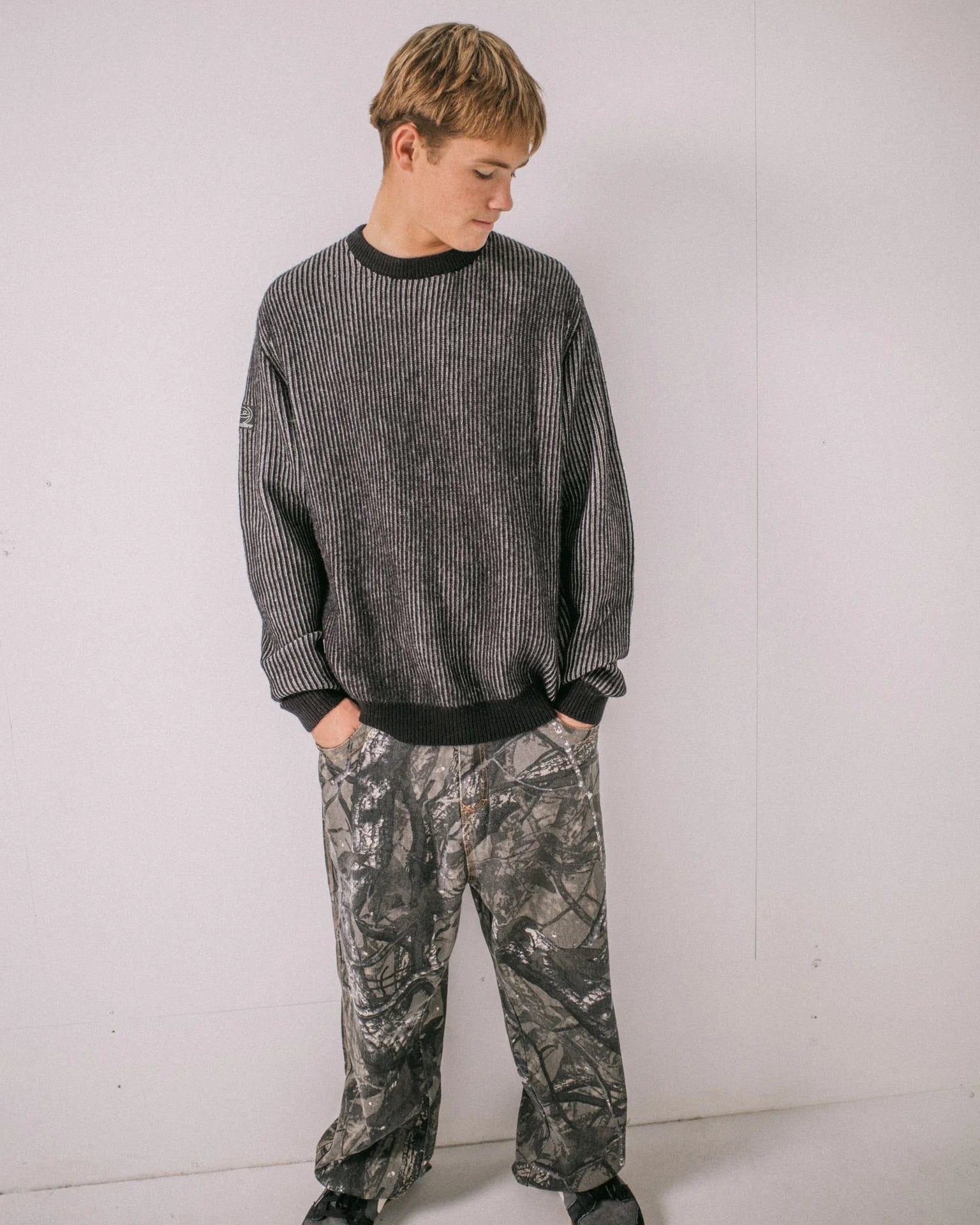 Rusty Cubes Cord Knit Sweater