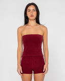 Rusty Lamar Towelling Tube Top