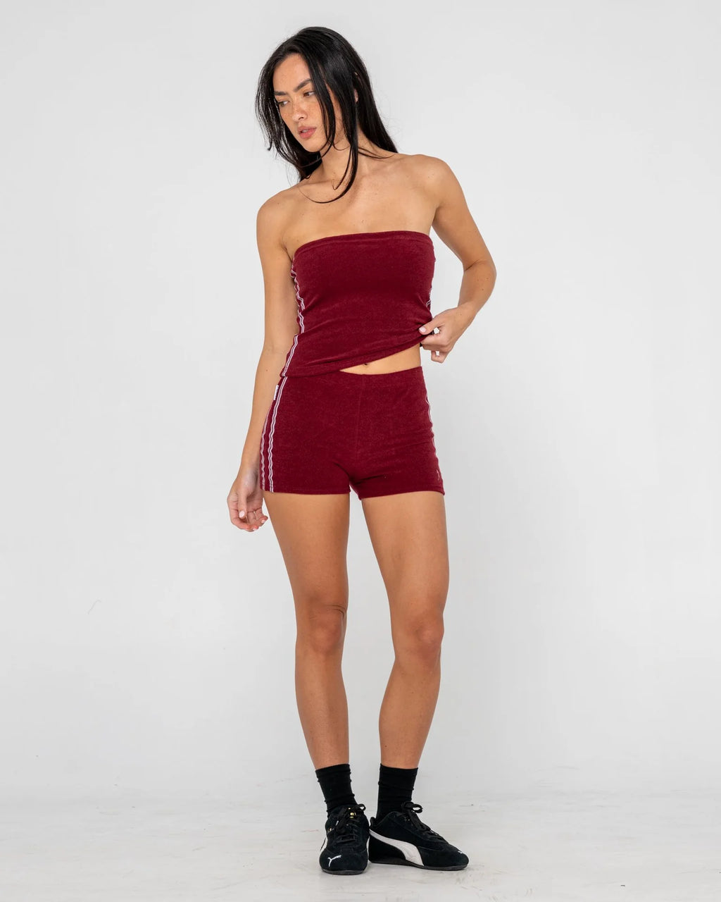 Rusty Lamar Towelling Tube Top