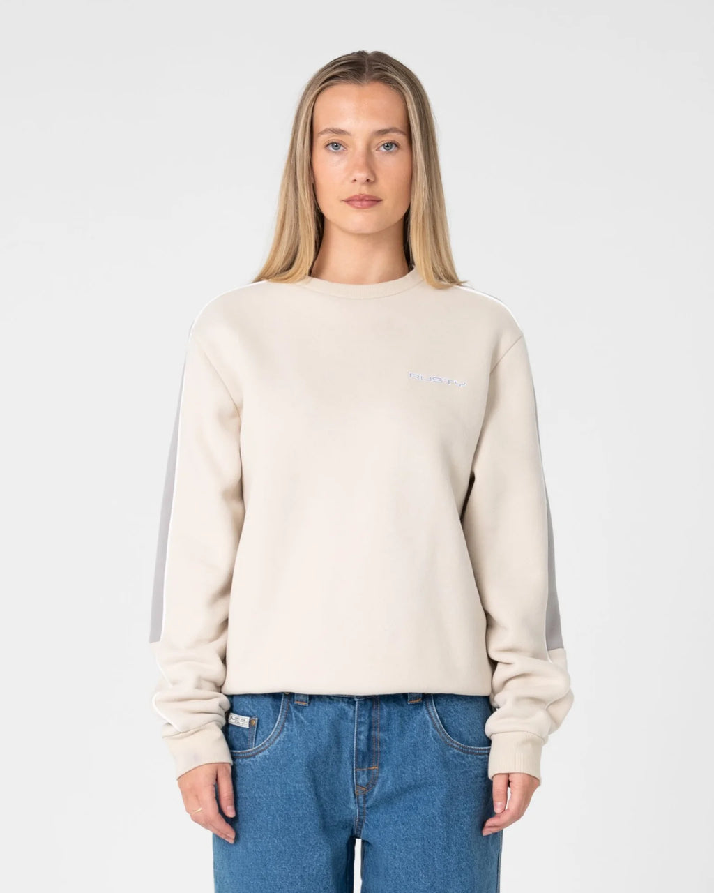 Rusty Two Timer Panelled Crew Fleece