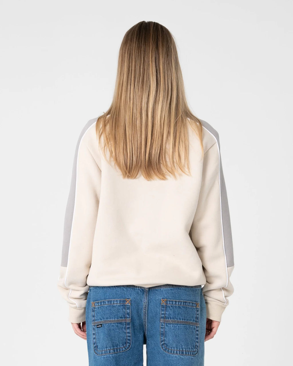 Rusty Two Timer Panelled Crew Fleece