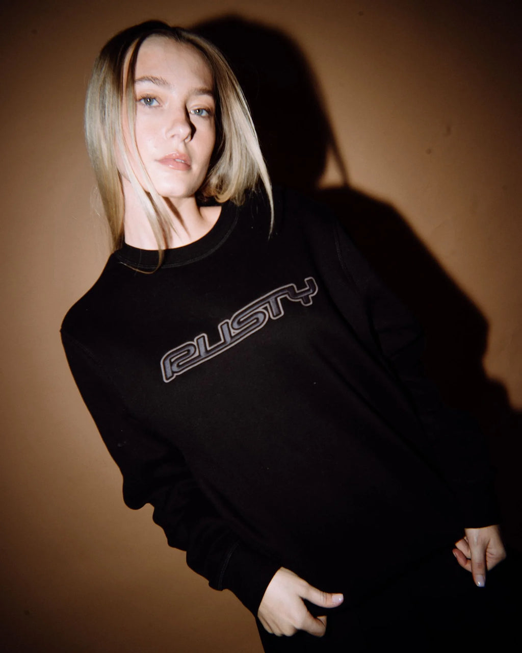 Rusty R Essential Oversized Crew Fleece