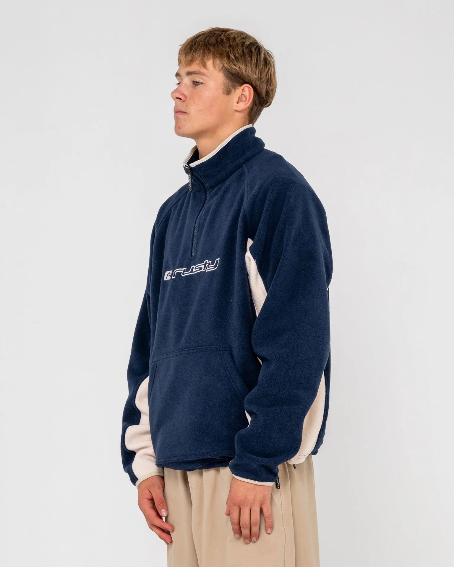 Rusty Blizzard Quarter Zip Polar Fleece