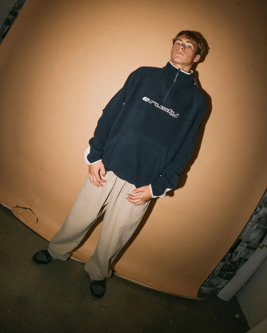 Rusty Blizzard Quarter Zip Polar Fleece