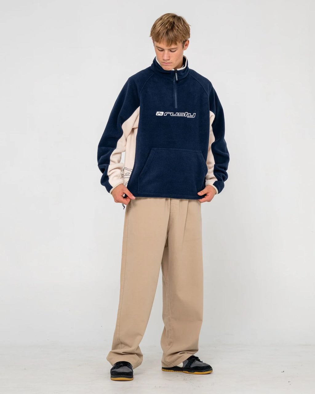 Rusty Blizzard Quarter Zip Polar Fleece